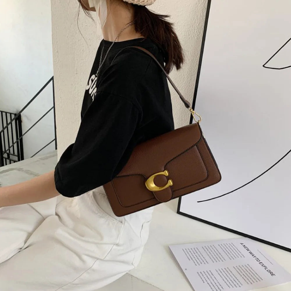 2-in-1 Underarm & Crossbody Square Bag Set