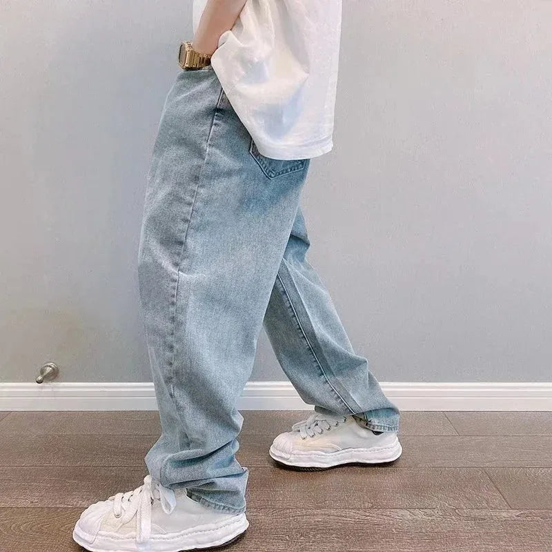 Men’s Wide-Leg Streetwear Cargo Jeans