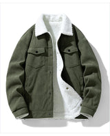 Men's Corduroy Fleece Jacket – Warm Winter Coat
