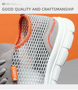 PUAMSS Men's Lightweight Mesh Running Sneakers — Breathable, Lace-Up, Stability