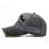 Washed Cotton Baseball Cap with Letter Detail