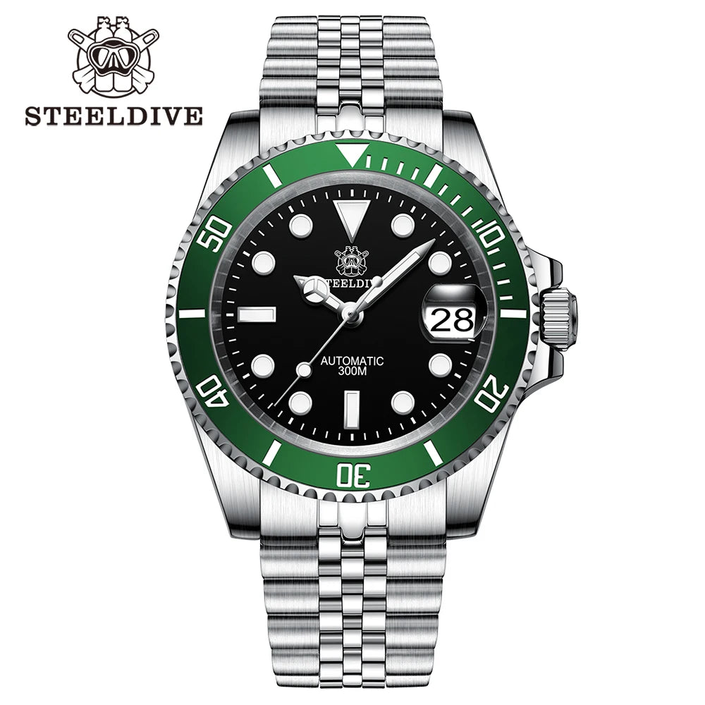 SD1953 New Bracelet With Milled Clasp 41MM NH35 Movement 300M Waterproof Mens Automatic Dive Watches  Ceramic Bezel
