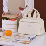 Portable Lunch Bag for OL Women Thermal Insulated Lunch Box Tote Cooler Handbag Waterproof Bento Pouch Office Food Shoulder Bags
