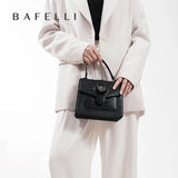 Bafelli Genuine Leather Structured Shoulder Bag