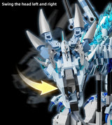 FUNXINEE 1676Pcs Premium Ice Dragon Bricks Advanced Building Challenge Light Glowing Eyes Moving Joints MOC Collectible Gift
