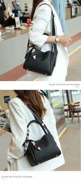 YANATARI Female Genuine Cow Leather Bag for Women Bag Blue Handbag New Crossbody Bucket Bag Luxury Shoulder Bag Tote Bag Medium