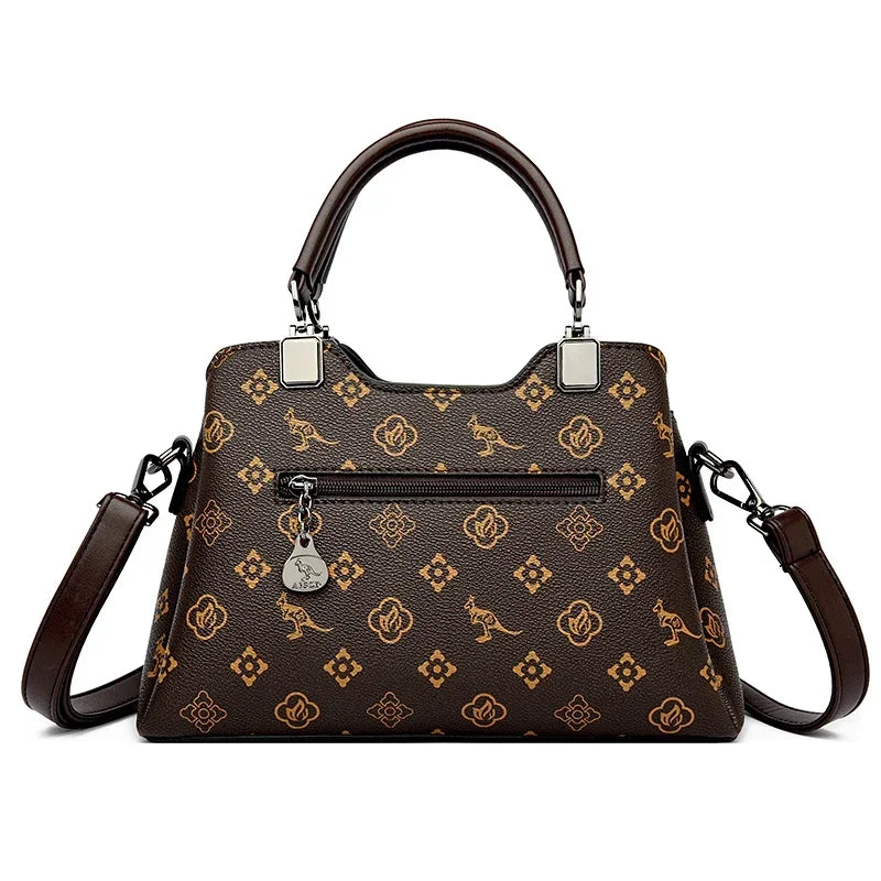 Luxury Handbag Fashion Print Large Capacity Soft Leather Women Shoulder Crossbody Bag Leisure Designer Ladies Purses and Handbag
