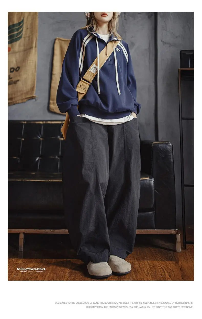 Women’s Vintage Half-Zip Cotton-Blend Sweatshirt