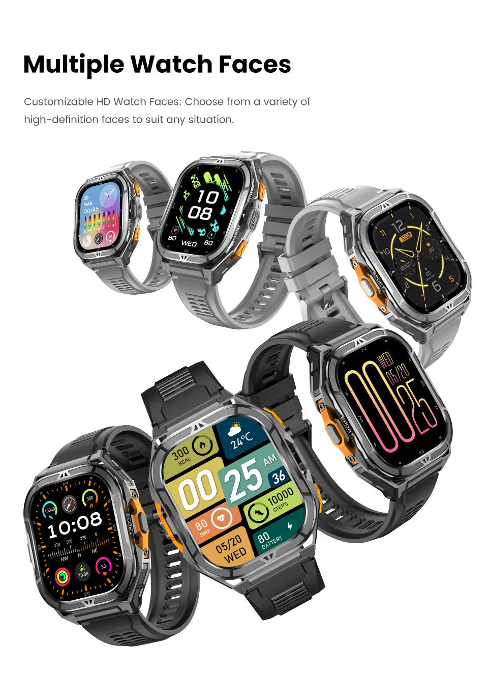 Elite AMOLED Smartwatch | Real GPS & 5 ATM Waterproof