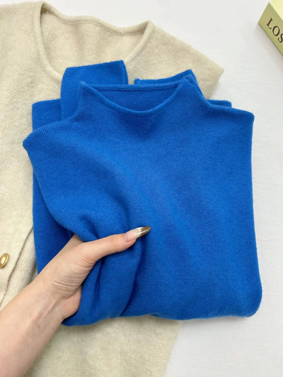 Women's Mock Neck Slim Fit Knit Sweater