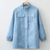 Adjustable Waist PU Leather Jacket