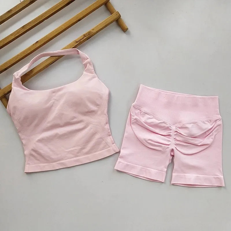 Seamless Halter Yoga & Fitness Set