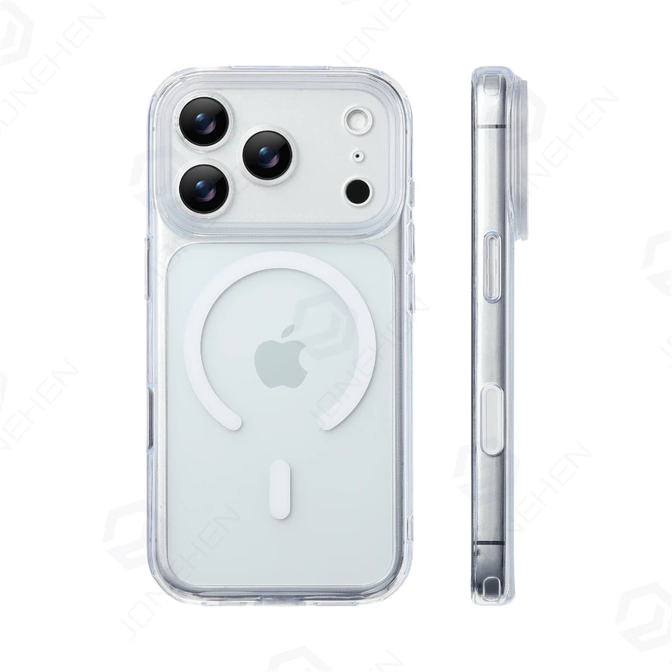 Magnetic Clear iPhone Case with Camera Button
