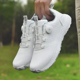 Men's Golf Sneakers Quick-Lace Casual Outdoor Shoes