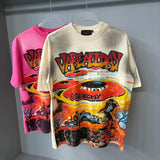 Men's Oversized Rhinestone Letter Cotton T-Shirt