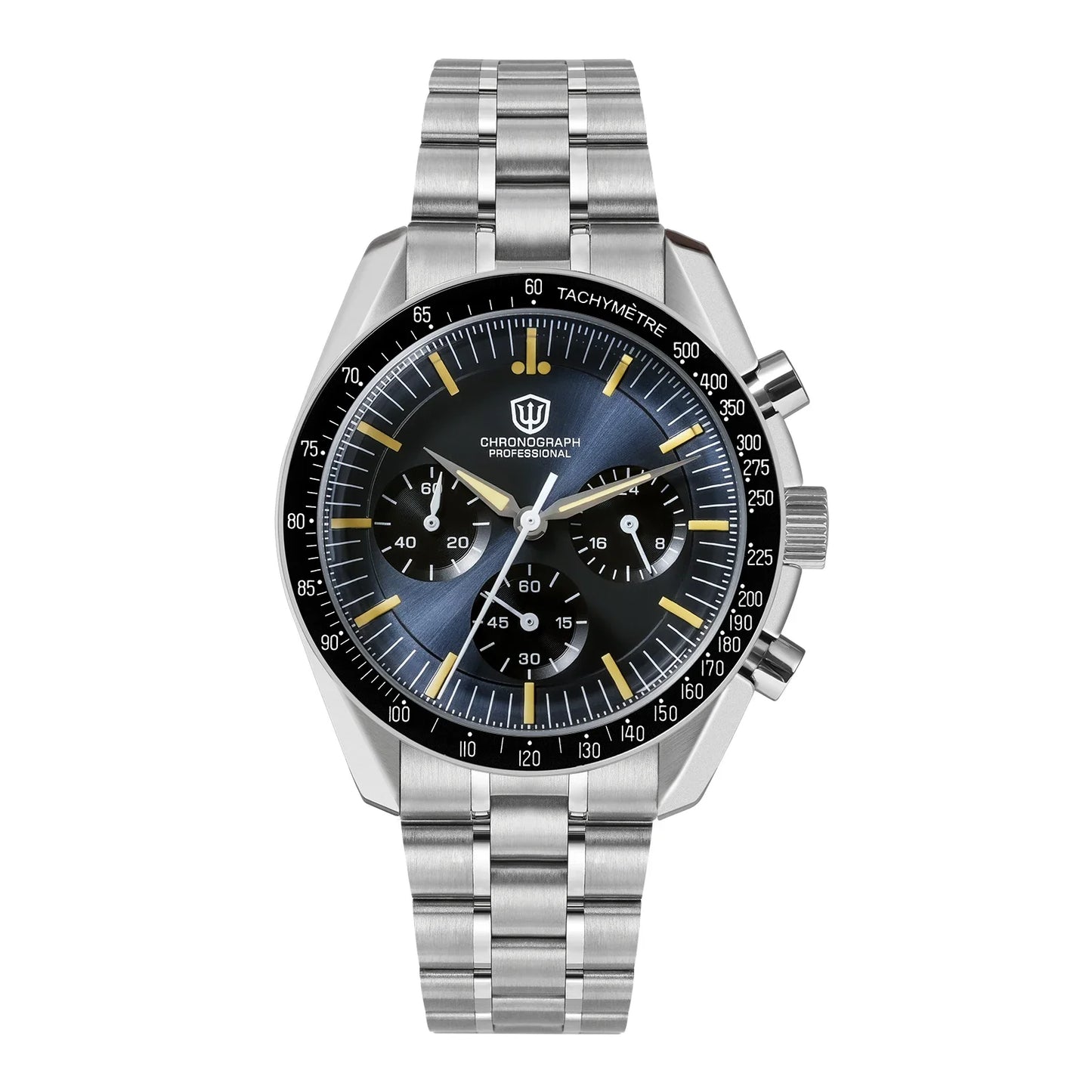 Watchdives WD1863 39mmMen's Watch VK63 Quartz Timing Movement Bubble Sapphire Crystal Night Light Retro Watch 10Bar Waterproof