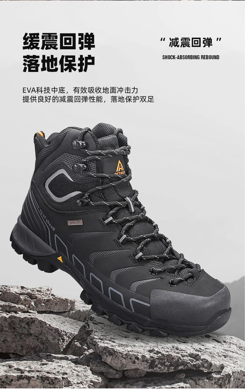 HUMTTO Hiking Shoes Men's Winter Outdoor Sports Climbing Shoes hunting Tactical boots Warm women Trekking Sneakers ankle shoes