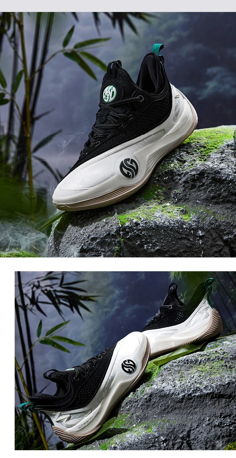 361 Degrees ZEN VI PRM Men's Basketball Sports Shoes Middle-Top Combat Wear-Resistant Non-Slip Support Sneakers Male 672431102