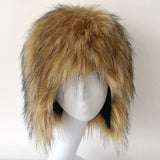 Fluffy Faux Fox Fur Trapper Hat Women pilot Hat Bomber hat men ski cap winter hat thickened warm шапка ушанка Beanies Bonnet