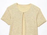 Sequin Knitted Jacket & Camisole Set - Summer Office Wear