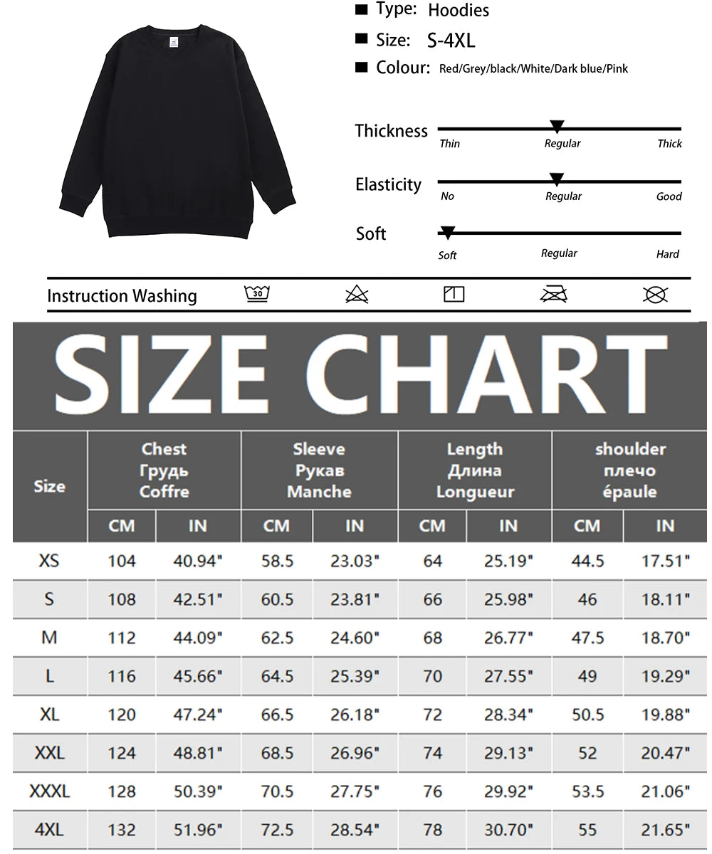 Men's Solid Crew Neck Pullover Sweatshirt