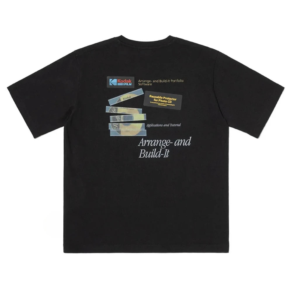 Kodak Vintage Film Print Cotton T-Shirt — Men's Casual Streetwear Tee
