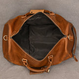 Natural Cowskin Travel Bags Waterproof Men's Leather Overnight Bag Handbag For Plane Luggage Men Male Weekend Bag Business 55cm