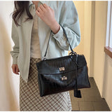 Minimalist Luxury Korean Soft Leather Flap Bag Women Detachable Crossbody Strap Large Capacity Office Daily Commuter Hand Purse