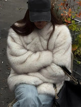 Women’s Gradient Faux Fur Winter Jacket
