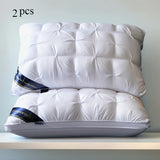 Twisted Flower48 × 74cmStar Hotel High and Low Pillow Home No Collapse Cervical Pillow Insert Waterable Wash Pillow Inner