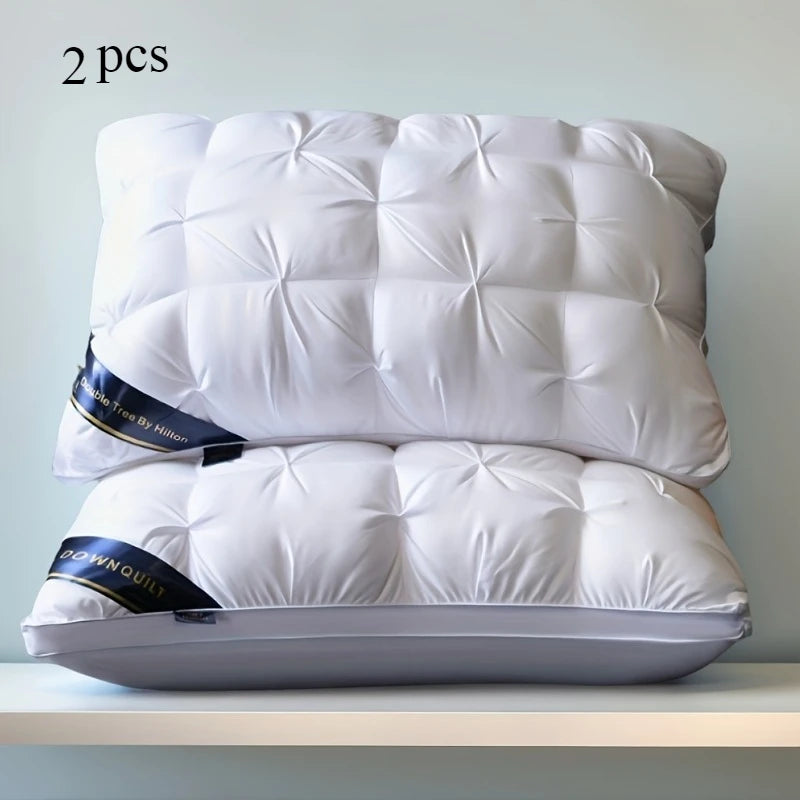 Twisted Flower48 × 74cmStar Hotel High and Low Pillow Home No Collapse Cervical Pillow Insert Waterable Wash Pillow Inner