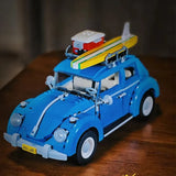 1167pcs Technical Blue Beetle Camper Car Building Blocks Model Creative City Vehicle Set Toys Bricks For Boy Kids Christmas Gift