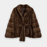 Women's Belted Faux Fur Jacket