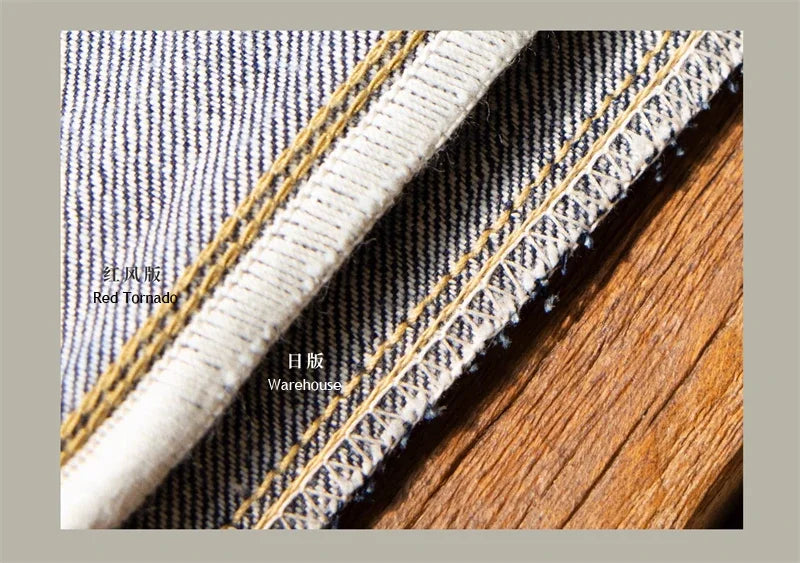 Vintage High-Rise Selvedge Denim Jeans for Men | 14oz