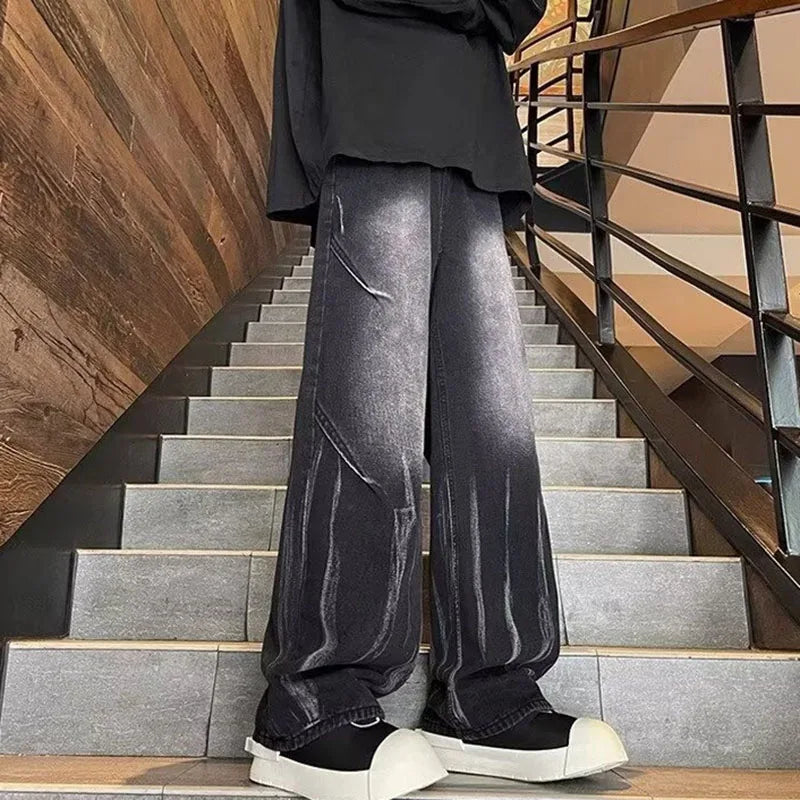 Men’s Black Straight-Leg Jeans