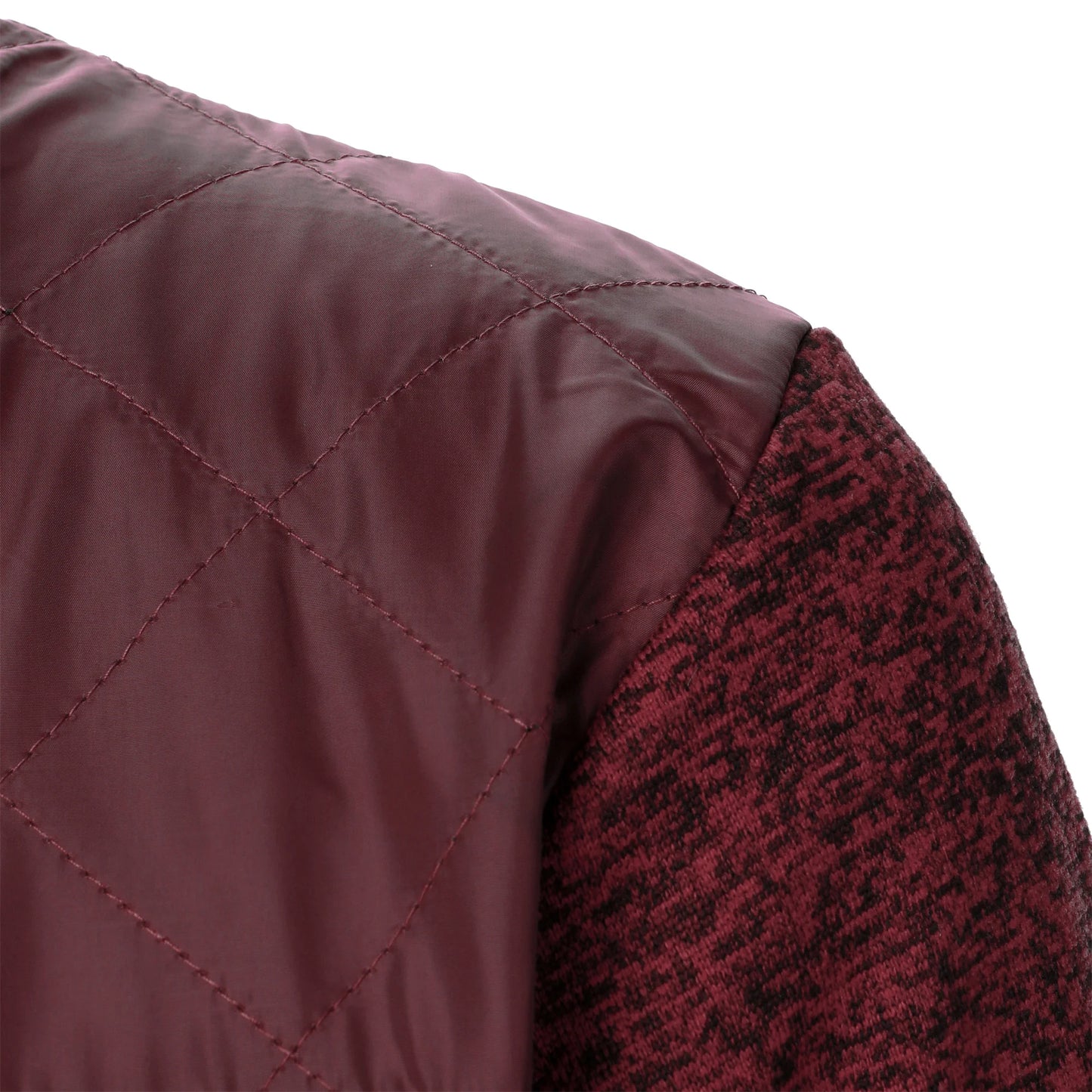 Men's Autumn/Winter Zip-Up Knit Jacket – Striped Check Stand Collar Sweater Coat