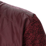 Men's Autumn/Winter Zip-Up Knit Jacket – Striped Check Stand Collar Sweater Coat