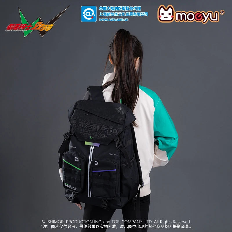 Moeyu KAMEN RIDER DOUBLE Men's Backpack Women Bag Large Capacity Backpacks Anime School Back Pack Rucksack Laptop Travel Bags