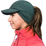Women's Fleece Ponytail Hat with Ear Warmers & Reflective Cap