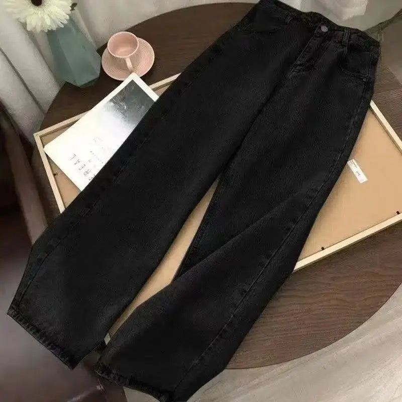 American Fashion Cherry Blossom Knight Embroidered Y2K Jeans