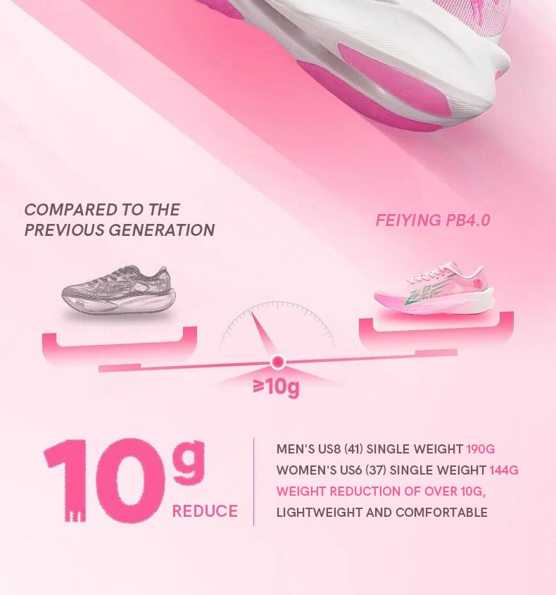 QIAODAN Feiying PB4.0 Full Palm Carbon Plate Running Shoes Men's 2026 Shock Breathable Marathon Sports Sneakers BM23240299