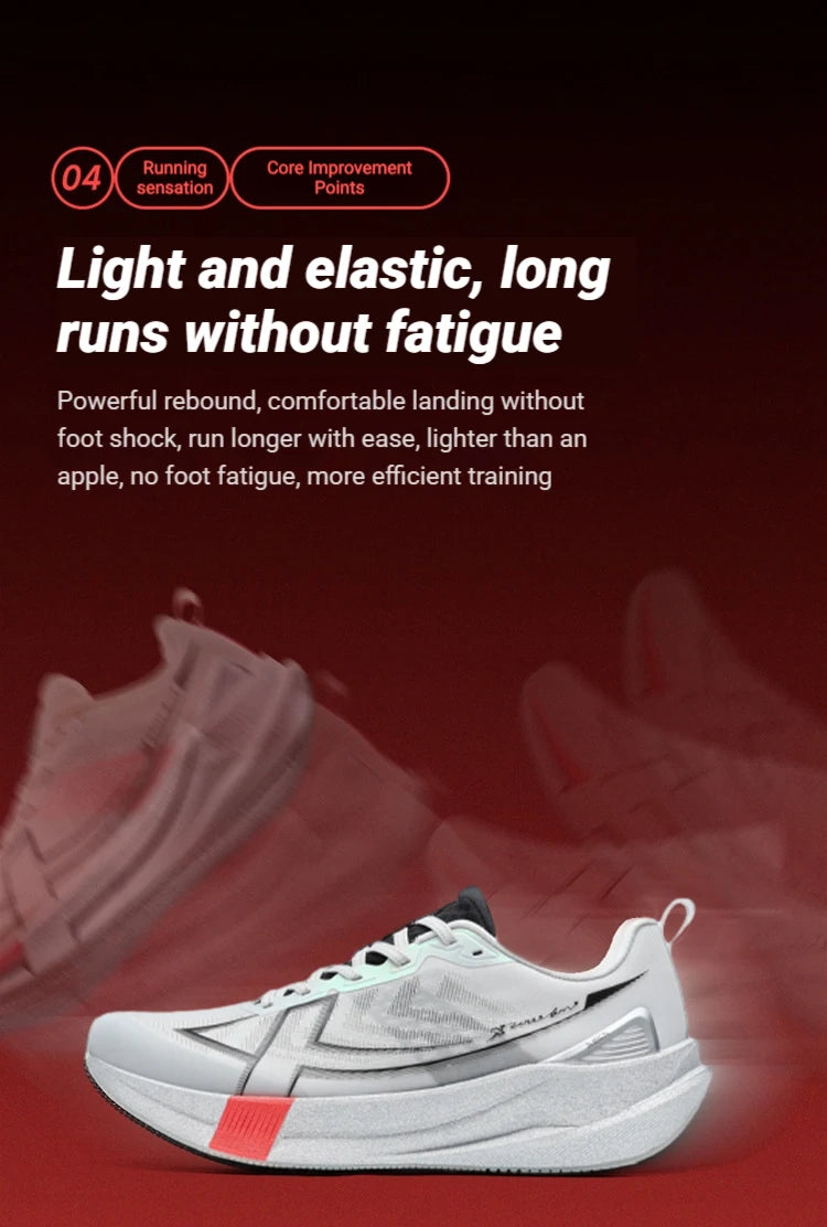 Xtep 2000km 5.0 Running Shoes Soft Marathon Sneakers Cushion Durable Professional Combat Street Lightweight Shoes 874119110023