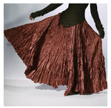 Elegant High-Waist Pleated Maxi Skirt for Women