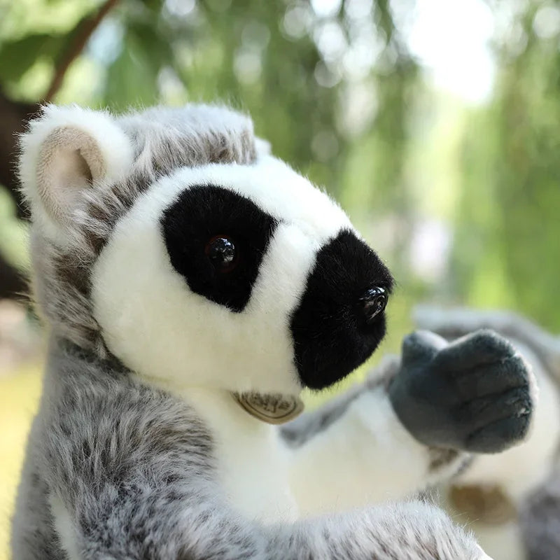 28cm Wild Lemur Plush Toy – Lifelike Stuffed Animal