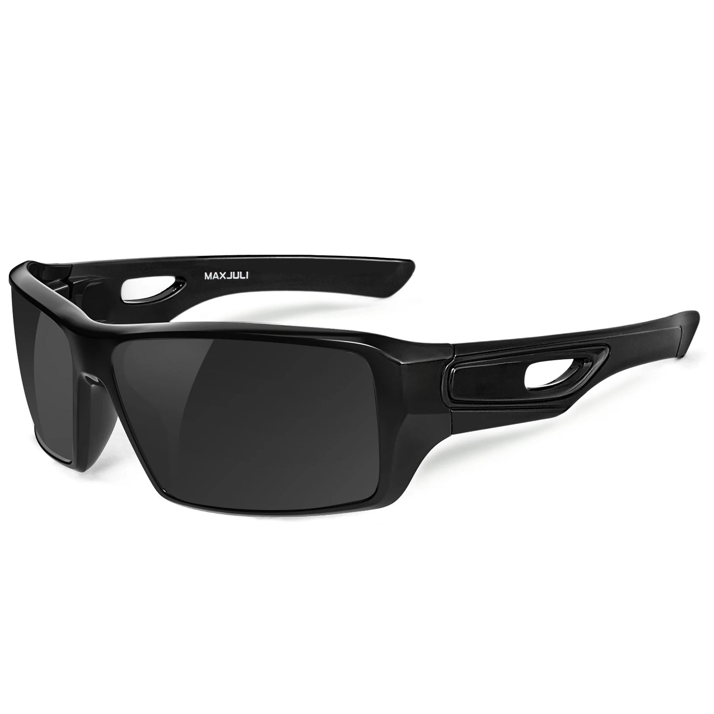 MAXJULI Polarized Sunglasses Wrap Around Sports Sunglasses for Big Wide Heads Men Women UV400 Sun Glasses 8232