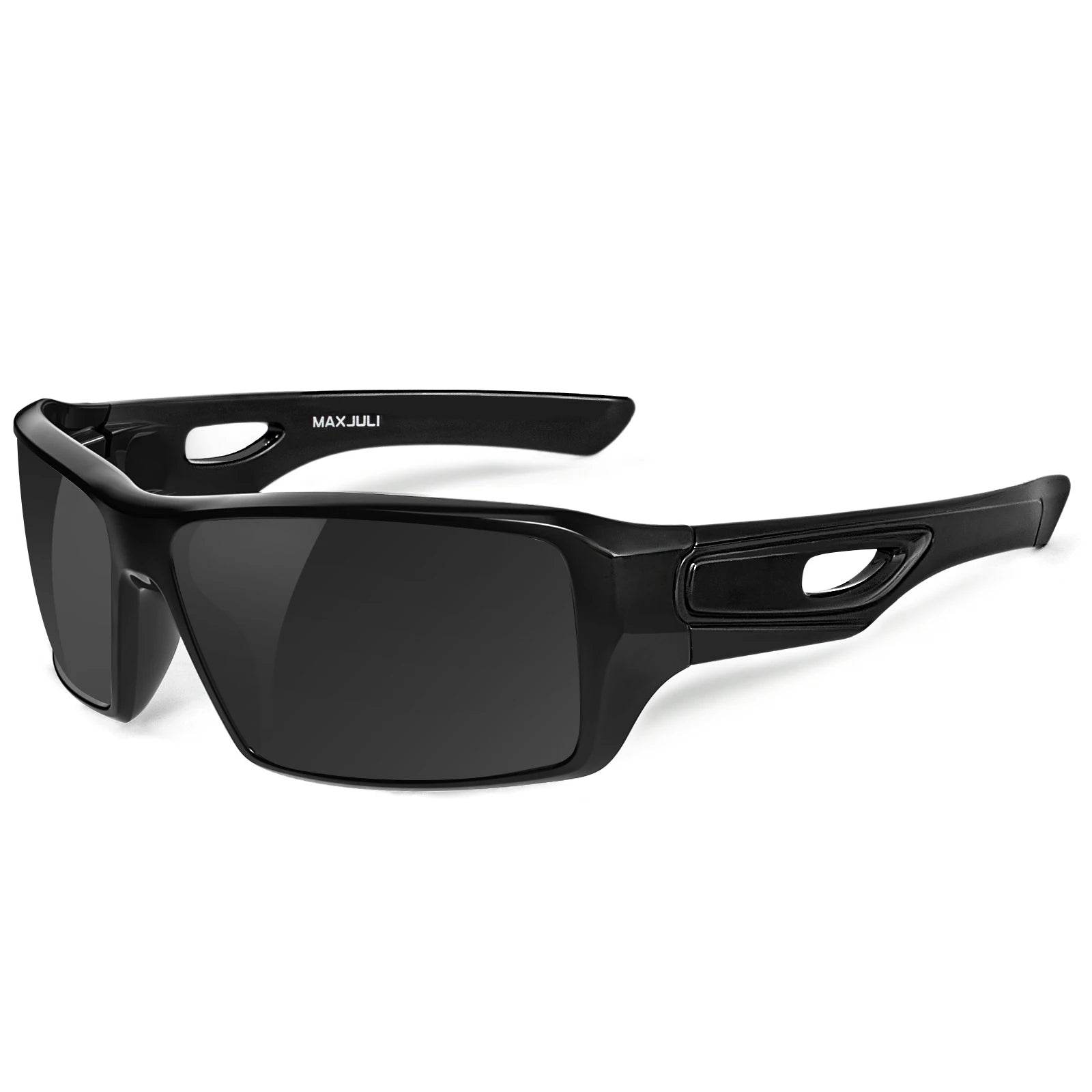 MAXJULI Polarized Sunglasses Wrap Around Sports Sunglasses for Big Wide Heads Men Women UV400 Sun Glasses 8232