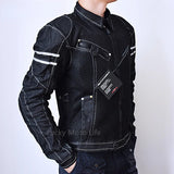 High-Performance Breathable Denim Racing Jacket