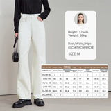 AMII Minimalist 2025 Autumn New Arrival Pants Minimalism Retro Casual Office Lady Pure Cotton Jeans Women Denim Trouser 12543141