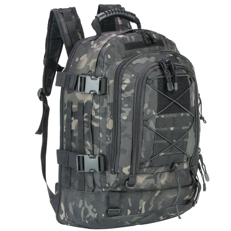 Large Capacity 60L Outdoor Tactical Military Tactics Backpack Travel Hiking Camping Fishing Tool Backpack for Men Women