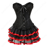 Women's Corset Dress with Straps & Lace | Plus Size Bustier Set